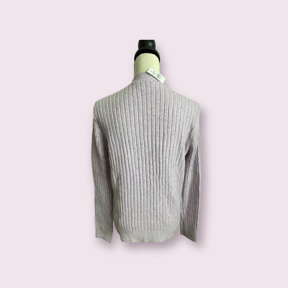LOFT Cardigan Front Pockets V-neck Lavender Medium - Picture 3 of 3